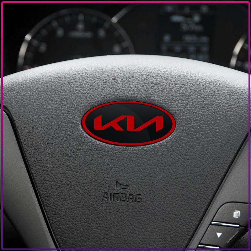 1Pcs Steering Wheel Sticker Badge for KIA Sportage Ceed Rio 3 4 K2 K3 K4 K5 K6 K7 K8 Picanto Sorento Optima Cerato Soul Auto Styling Decoration
