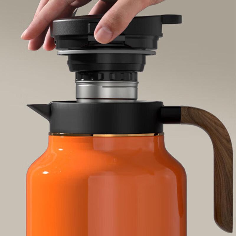 TOMIC 1.5L Ceramic Lined Smart Thermos Pot with Temperature Display