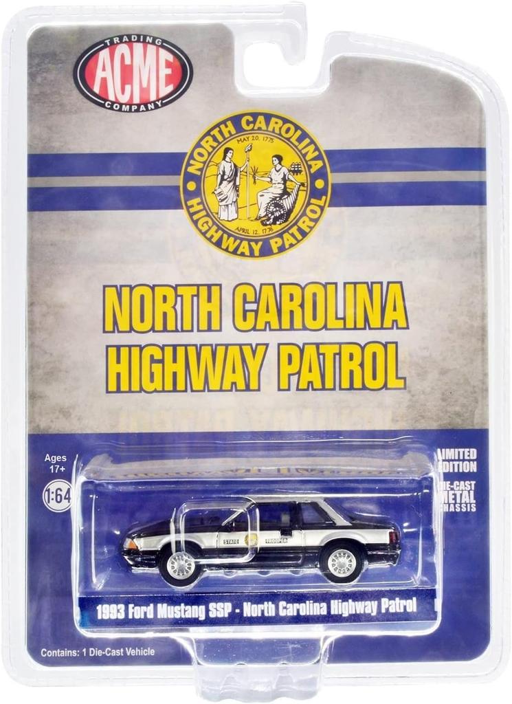 Greenlight ACME Scale 1993 North Carolina Highway Patrol Ford Mustang SSP 1/64
