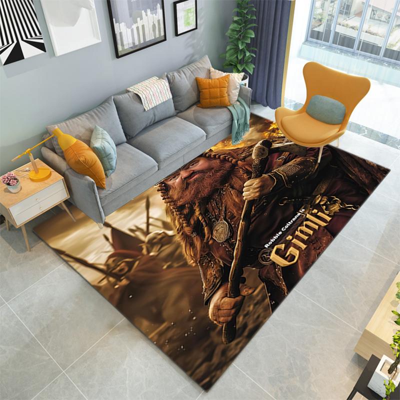1PC Lord of the Rings Print Rug - home decoration Carpet For Living Room Bedroom Flooring Computer Chair Area Rug