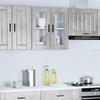 Vidaxl Kitchen Wall Cabinet with Glass Door, Porto, Grey