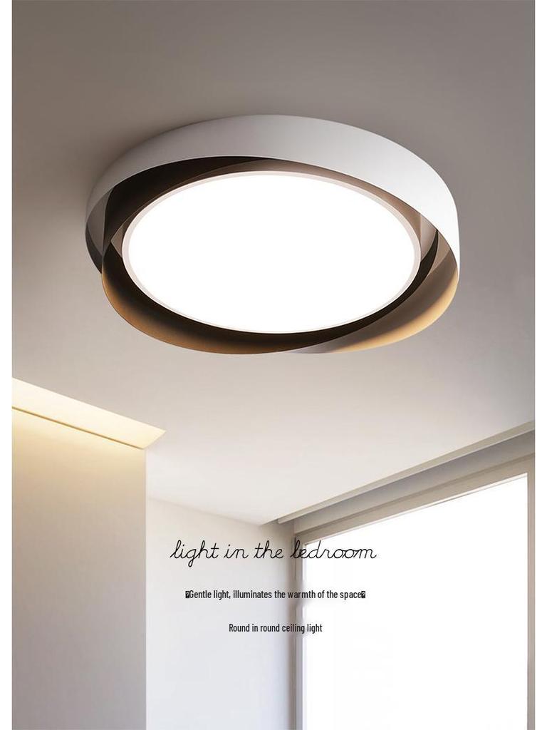 Modern Nordic LED Ceiling Light - Minimalist Round Design for Master Bedroom