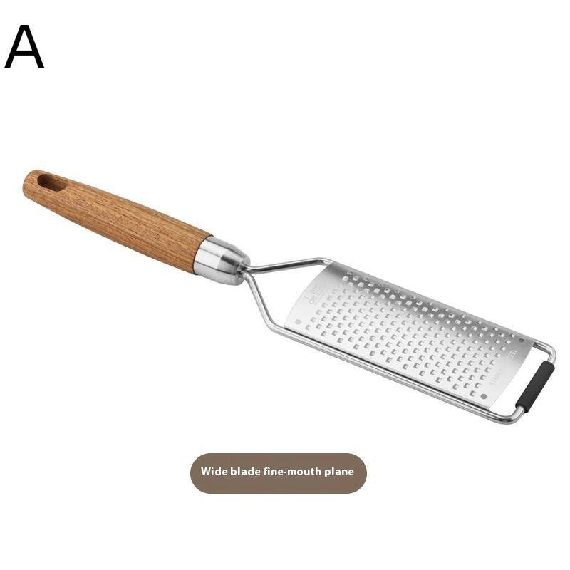 Cheese Grater With Natural Wood Handle Stainless Steel Zester Grater Kitchen Citrus Zester Tool For Ginger