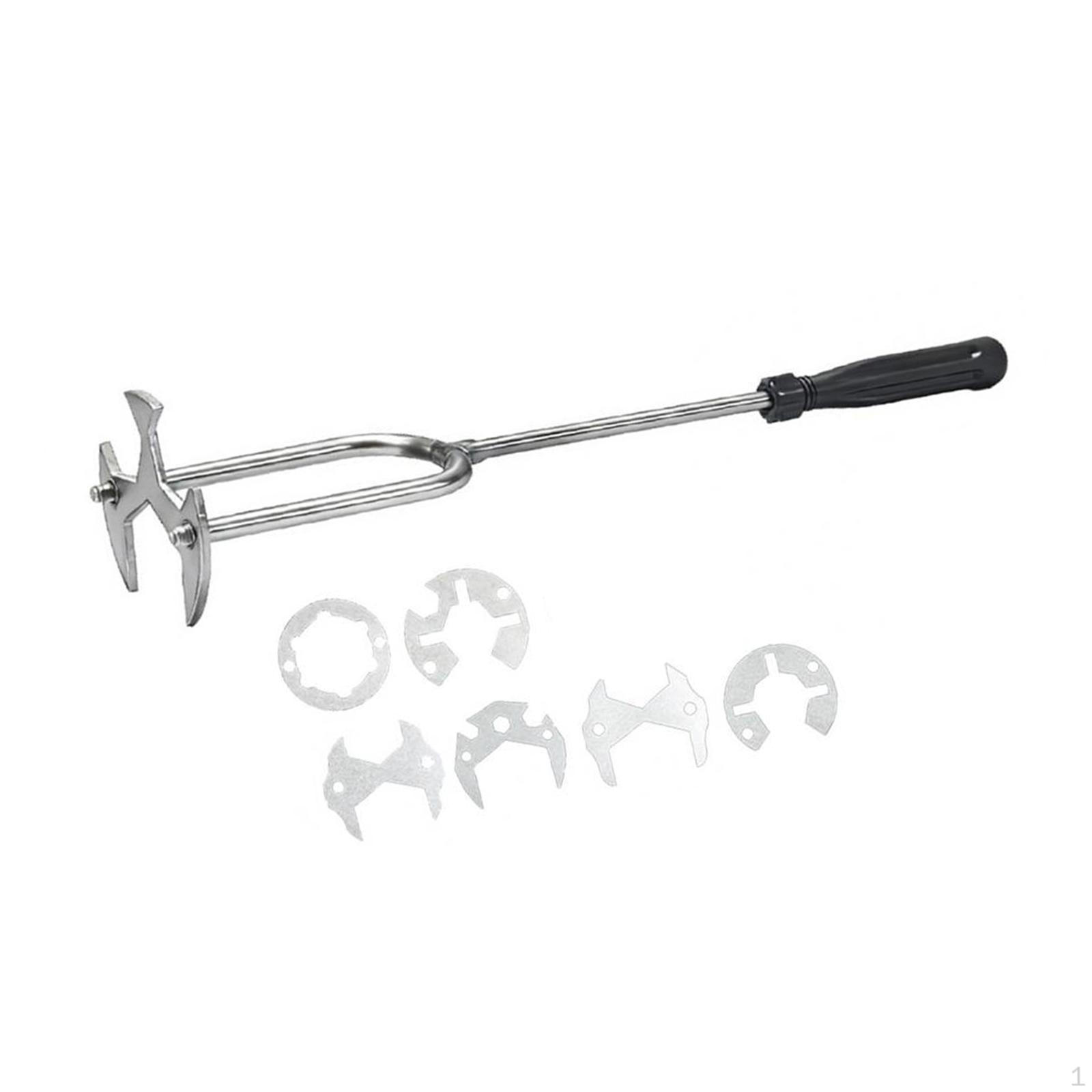 

Sink Wrench Basin Plumbing Tool Stainless Steel Material Suitable for Bathroom with 7 Heads