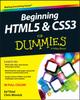 Kniha Beginning HTML5 and CSS3 For Dummies