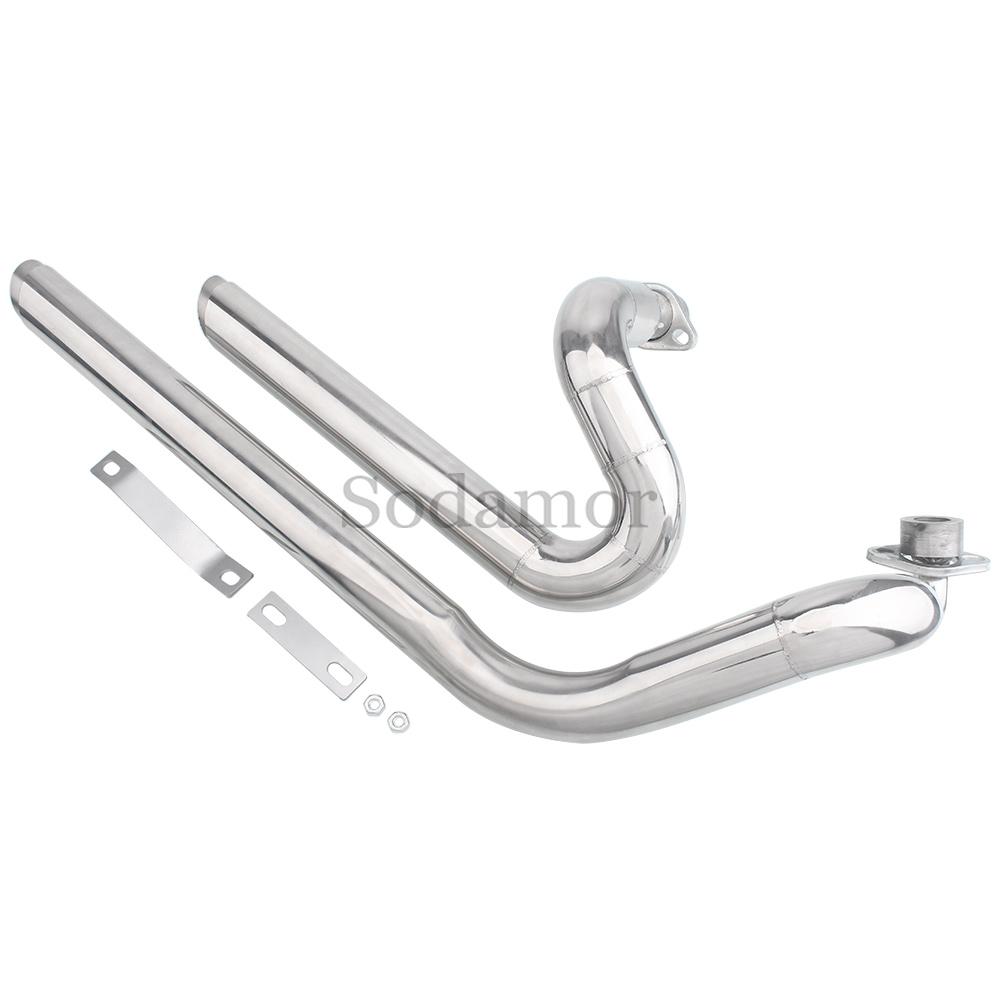 Motorcycle Part Exhaust Pipes Mufflers Steel Pipes Stainless Black For Yamaha Dragstar 650 400 V-Star 650 XVS650 XVS400