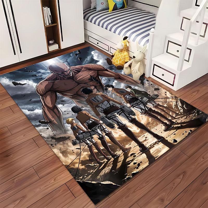 Attack on Titan Epic Scene Carpet suitable as a non-slip mat for the living room or bedroom sofa