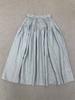 Johnature Japanese Pressed Drawstring Skirts Spring Summer Casual Versatile All Match Women Skirts