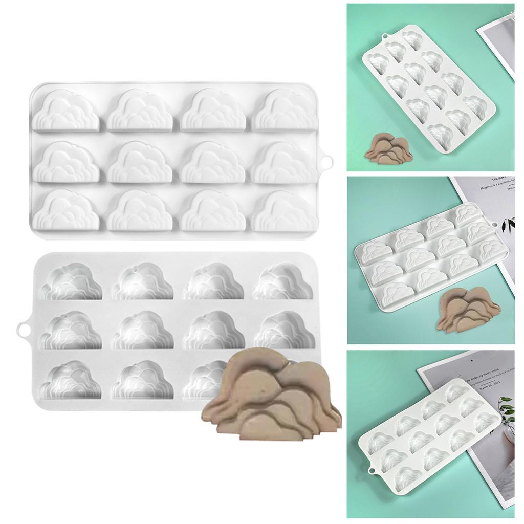 12-Cavity Mountain Silicone Mold Baking Tool Mousse Cake Decorating Mold for Making Chocolate Candy Candle Soap