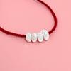 S999 Sterling Silver Good Luck Spacer Beads for DIY Crystal Bracelet or Necklace - Irregular Shape Rope Accessories