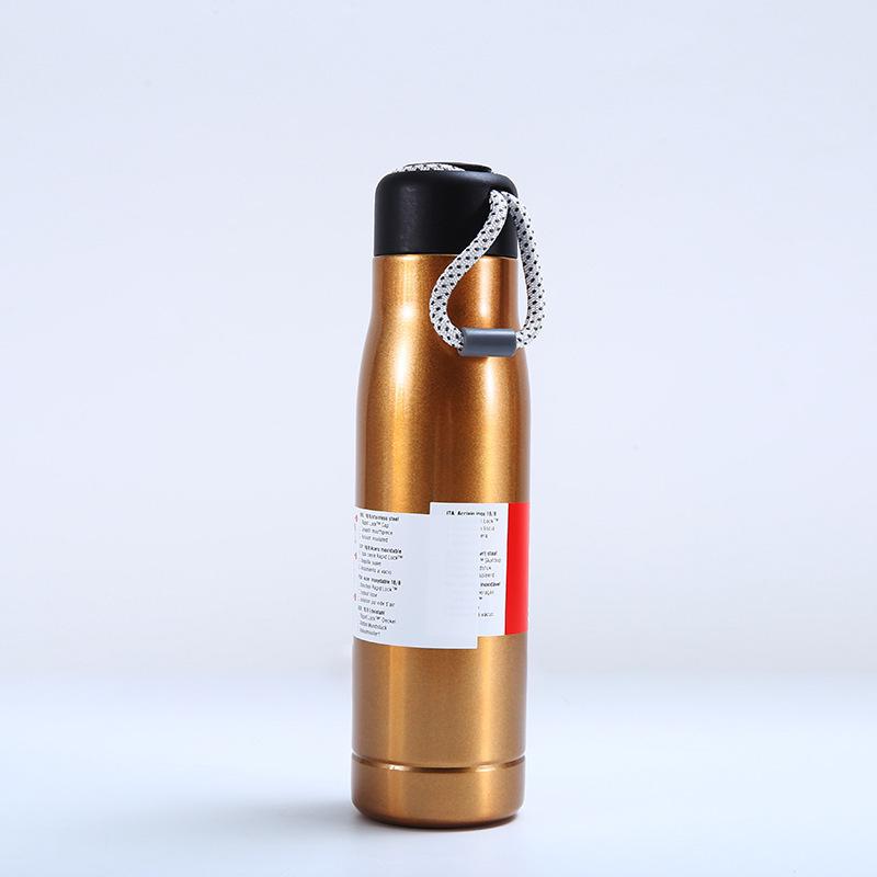 

Knight Light Luxury 304 Stainless Steel Insulated Water Cup with Carrying Rope for Outdoor Sports, Men & Women, Portable & Durable 550ML золотий