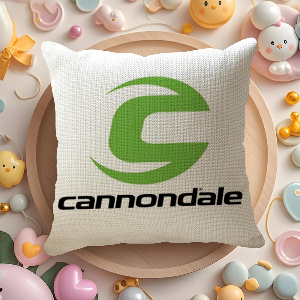 Brand C-C-Cannondaless Cushion Cover Linen Organic Fabric Double-Sided Printing Breathable Pillow Case Sofa Home Decor Gift