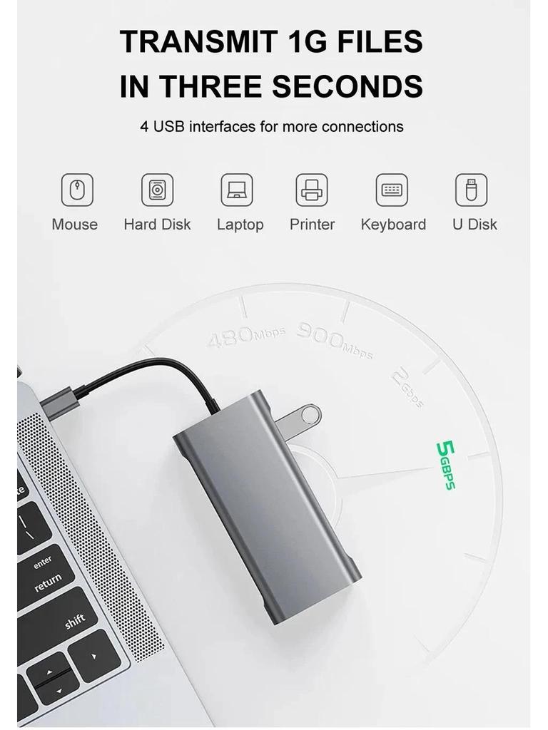 11-in-1 Multi-Function Type-C Expansion Dock for Mobile Phones, Tablets, and Game Consoles