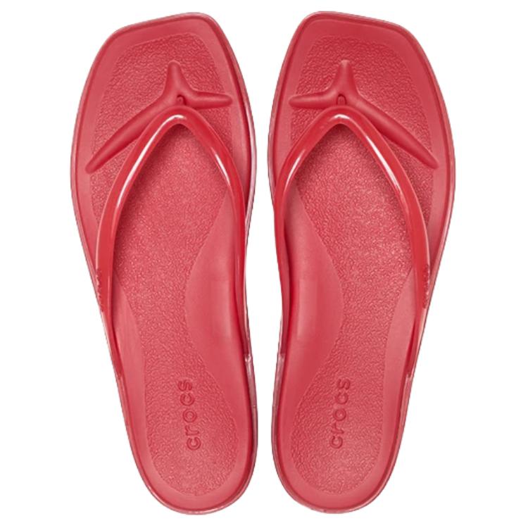 Crocs Miami Jelly Fashion Comfortable Flip Flops Women Footwear Red 212866-7DJ