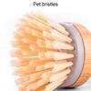 Dish Bamboo Scrub Brushes Pot Brush Round Mini Scrub Brush Natural Scrub Brush Wet Cleaning Scrubber for Wash Dishes Pots Pans