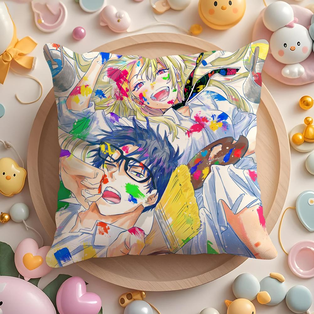 Anime M-Marriagetoxin Cushion Cover Home & Car Multi-Scene Pillow Cover - Reversible, Soft & Durable for Daily Use