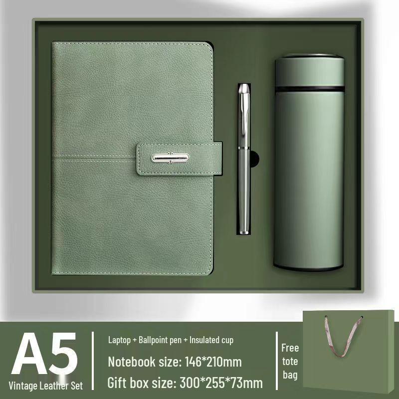 Corporate Gift Set: A5 Notebook, Thermos Cup, B5 PU Diary with Custom Logo