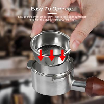 Espresso Filter Basket for Single Serve Brewing Espresso Machine Portafilter Stainless Steel Coffee Maker Accessories