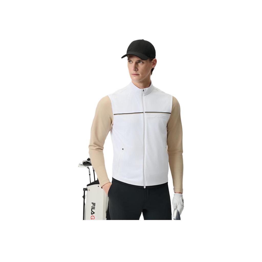 New FILA Golf Series SS25 Vest Men's Jade White   WT A11M525501F-WT