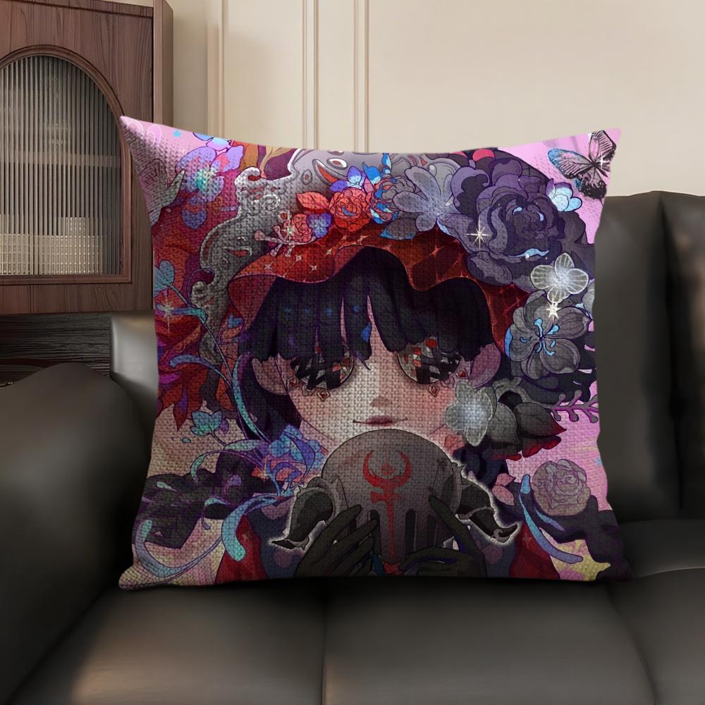 

Cute Anime Hot Game IIdentity V Pillow Case DoubleSided Printing Short Plush Sofa Cushion Cover Bedroom Bedside Pillow 30X30cm