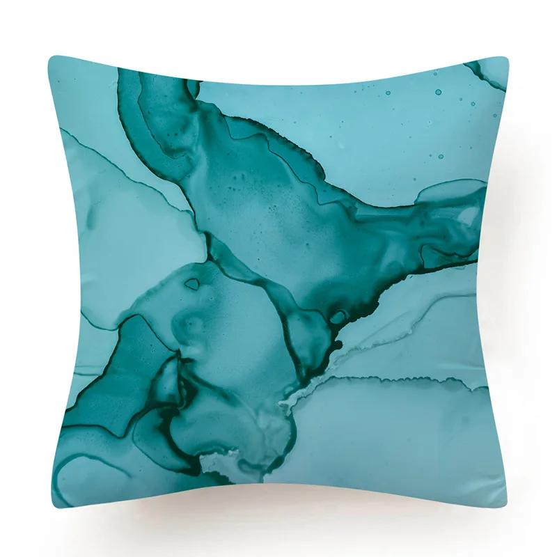 New Blue Green Geometry Print Cushion Cover Modern Nordic Simple Decorative Pillow Cover Livingroom Sofa Couch Throw Pillow
