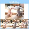 Soft Plush Donkey Keychain Cute Stuffed Animal Pp Cotton Bag Charm Pink And Gray