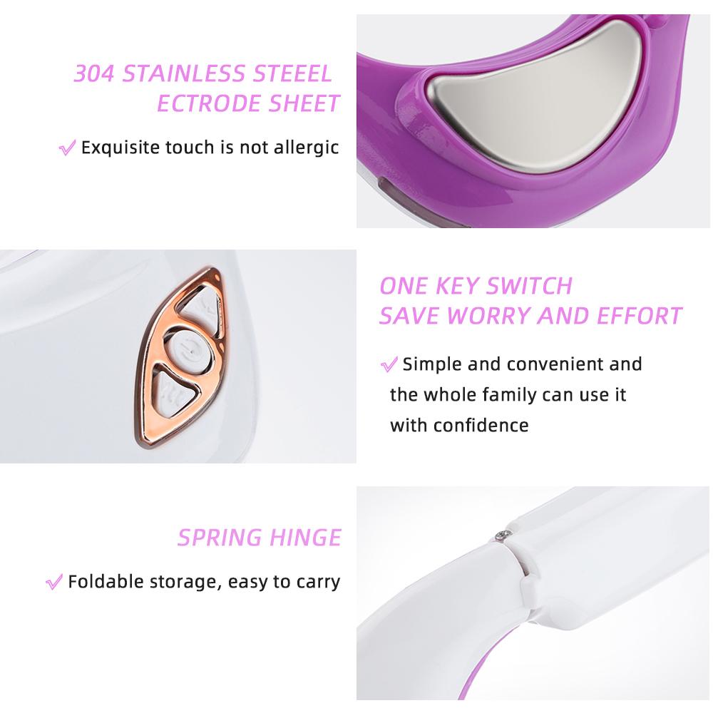 EMS Micro Current Pulse Hot Compress Eye Massager Vibration Eye Patch Relief Eye Wrinkles Remove Dark Circles Eye Skin Tightenin