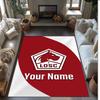 LOSC Lille Printed Crystal Velvet Rug Non‑Slip Crystal Velvet Carpet For Sofa Bedroom Indoor Home Decoration