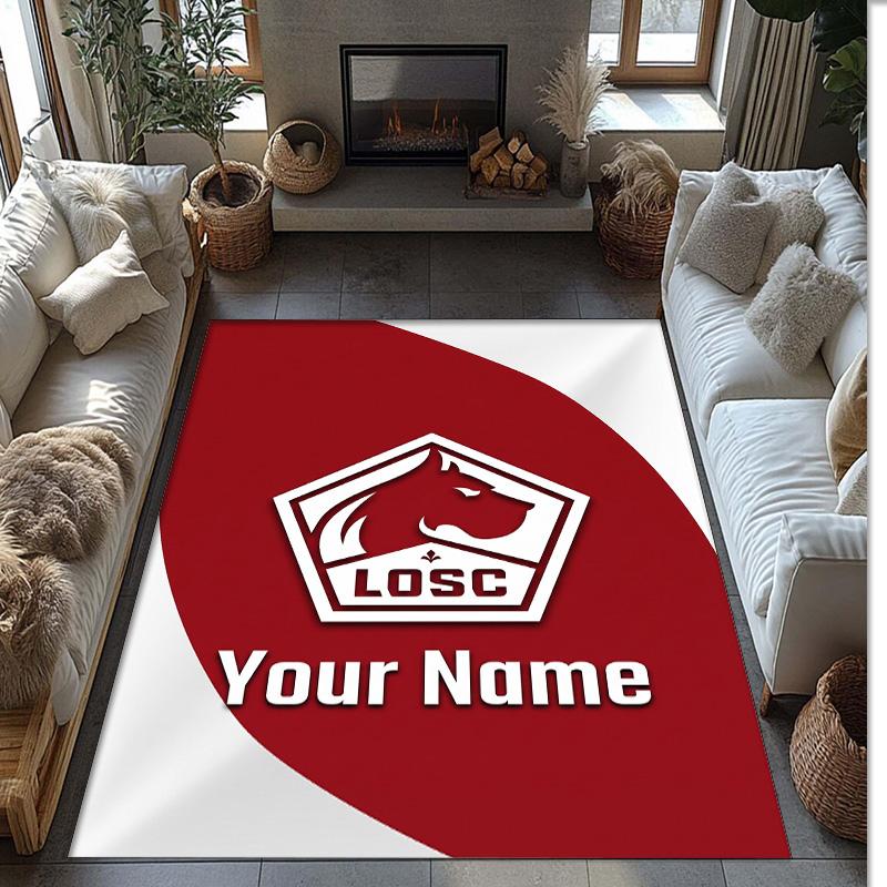 LOSC Lille Printed Crystal Velvet Rug Non‑Slip Crystal Velvet Carpet For Sofa Bedroom Indoor Home Decoration