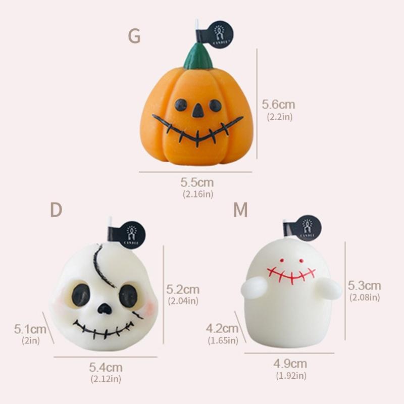 Halloween Kürbis Schädel Geisterhaft Kerze Gruselige Duftwachs Kerze Tischdekorationen Aromatherapie Kerze Heimdekorationen
