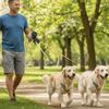Automatic Pet Walking Lead 360 Rotatable Double Dog Leash Portable Retractable Dog Leash Training