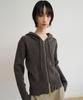 SIS A Wool Blended Knit Zip-Up Hoodie [Brown]