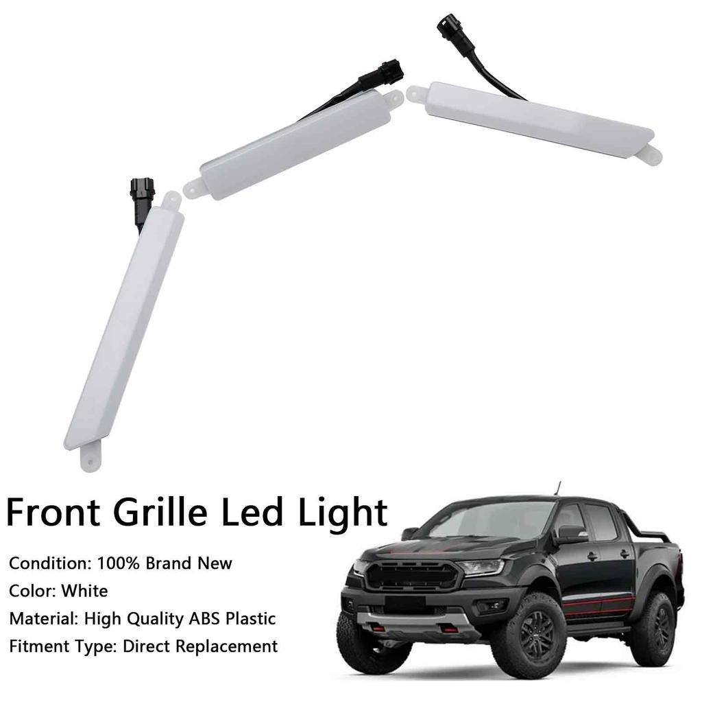 Frontstoßstangengitter Grill Weißes LED-Licht Passend für Ford Ranger 2015-2023 T7 T8