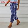 Pantaloni Casual da Donna in Lino e Cotone con Coulisse Vita Alta per la Primavera