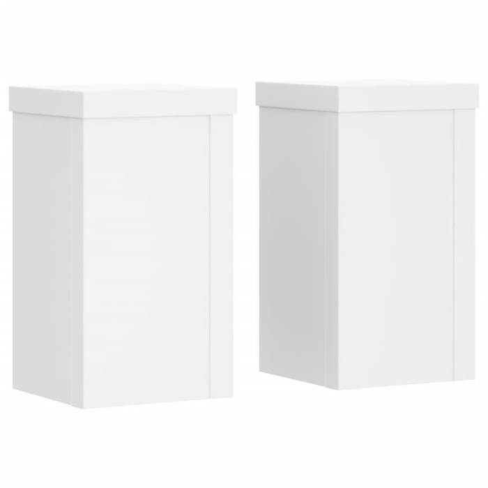 VidaXL Plant Stands 2 Pcs White 10x10x18 Cm Engineered Wood, Flower Stand, Pot Stand, Support for 852879