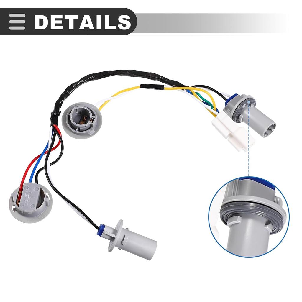 Motoforti TailLight Wiring Harness Socket Holder and Wire, for Hyundai Sonata 2011-2014, 92450-3Q000, Plastic, Gray, 1 Pcs