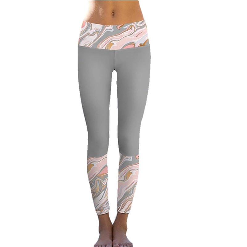 

European Summer 2025 Women s Printed High-Waisted Yoga Pants XL сірий колір