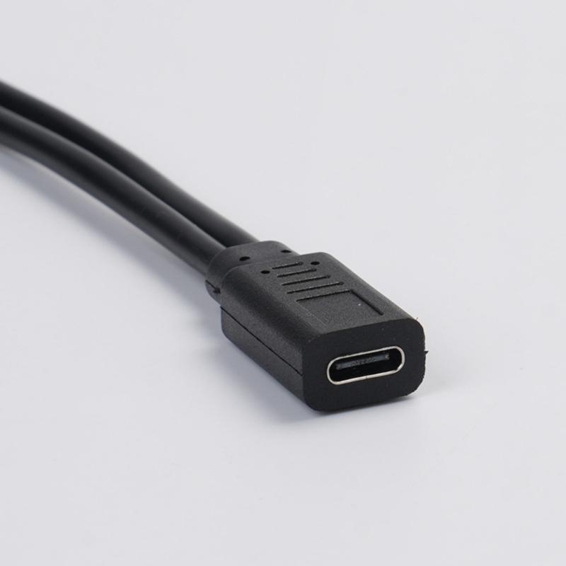 USB C Splitter Double USB C Female Charger Adapter USB Female To Female Double USB C Port Hub Power Split Adapter