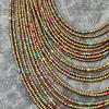 Retro Ethnic Style Rice Bead Necklace Bohemian Multi-layer Beaded Sweater Chain