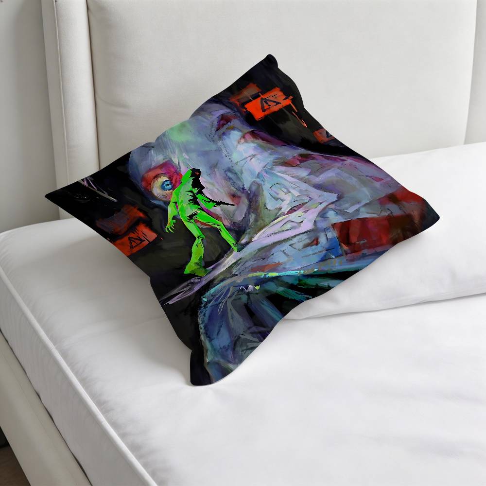 Hot Game Mouthwashing Fashion Square Pillow Case Durable Throw Pillow Cover for Sofa Couch Chair