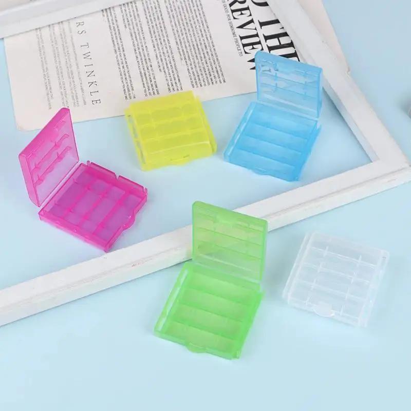 5 unidades Caixa de Armazenamento de Bateria de Plástico Transparente Adequada para Bateria AA/AAA Economia de Energia Suporte Recipiente de Bateria