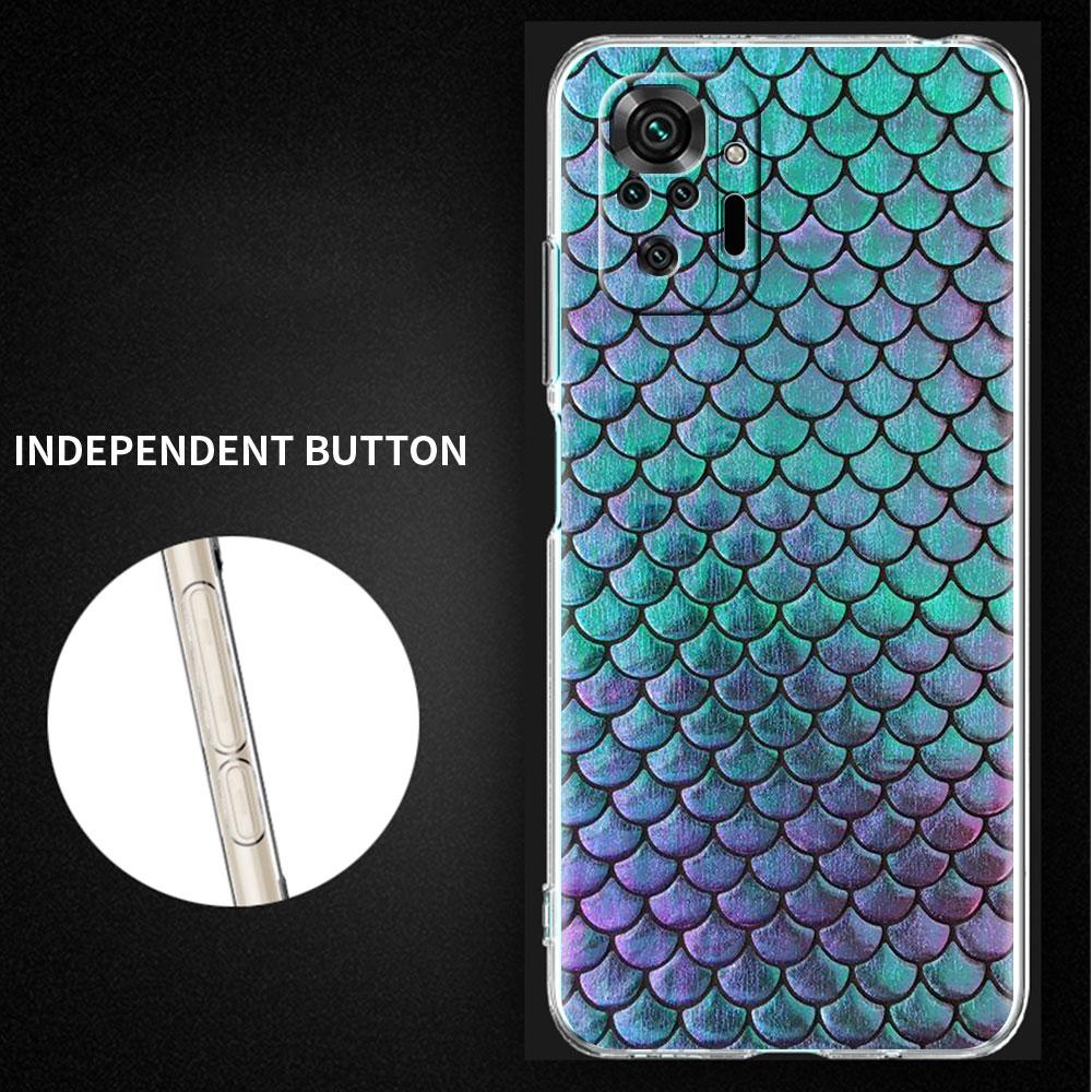 Snake Skin Print Case For Xiaomi Redmi Note 11 Pro 10 9 9S 8 8T 7 9A 9C 9T 10 10C K40 Clear TPU Soft Phone Cover