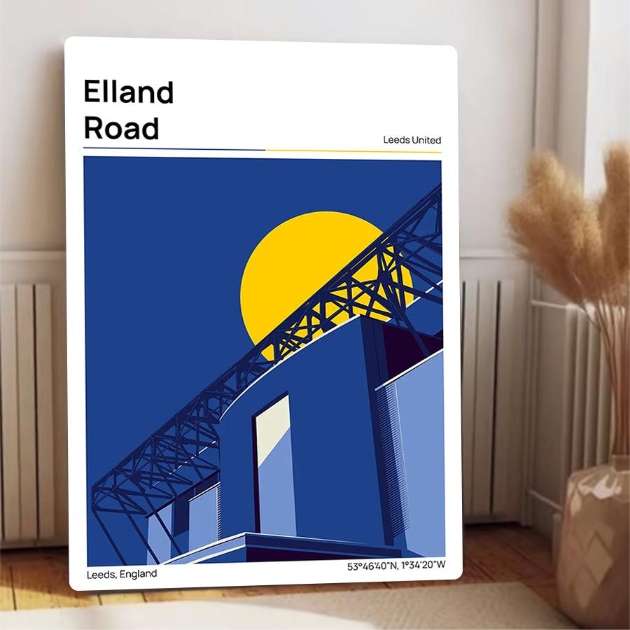 Elland Road Stadium Metal Wall Art Leeds United FC England Football Club Decorative Iron Painting Souvenir