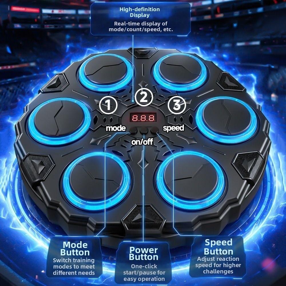 Wall Mounted Electronic Boxing Trainer Reaction Training Equipment Parent-child Interaction