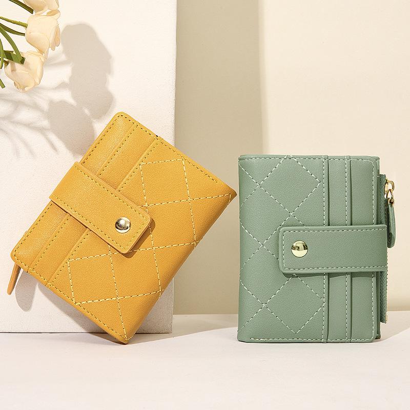 Korean Style Creative Zipper Coin and Card Holder - Fashionable Women's Short Wallet