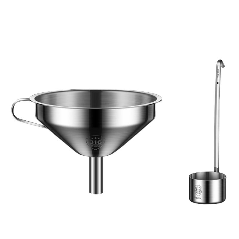 Efficient Liquid Filtration Funnel Essential Kitchens ToolStainless Funnel with Mesh Strainer for Filtration