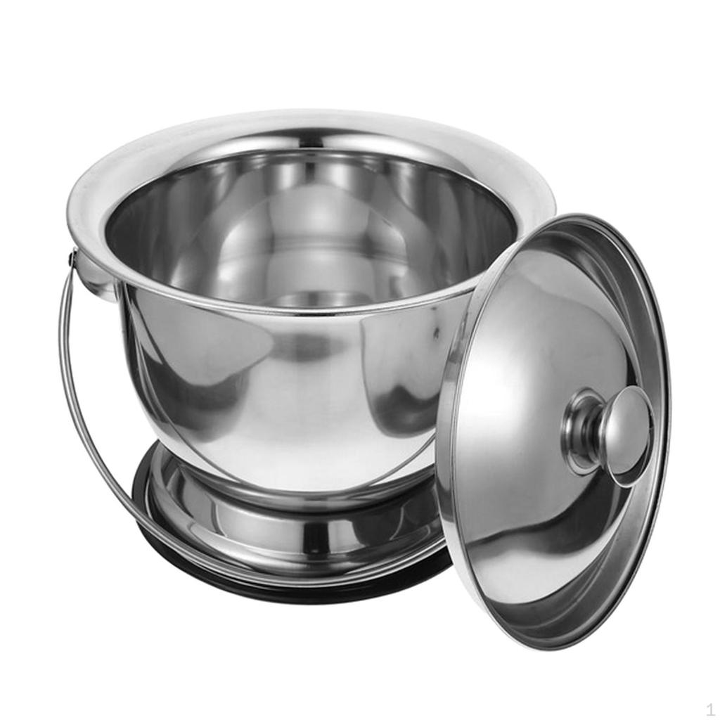 Night Pot Pee Potty with Lid Top Handle Urines Bucket Bedpan Female Male Children Adults Home