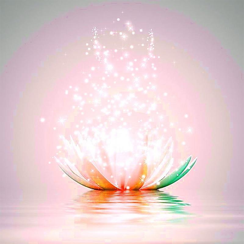 5D Diy Diamond Painting Full Flower Lotus Diamond Embroidery Decorative Paintings Cross Stitch Kits Needlework Needlework Art