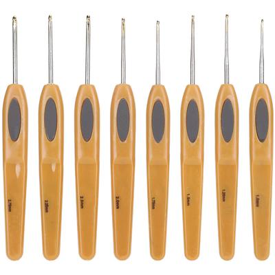 8Pcs Nähen Häkeln Haken Kit Gewinde Ergonomische Soft Grip Griff Pullover Stricken Werkzeuge