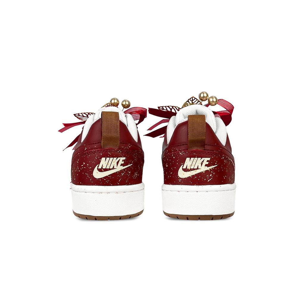 Nike Court Borough Low top Skateboard Shoes Women's White Red IB4706-121(Team257-)